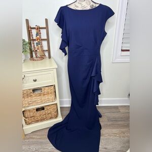 WOOSEA Women's Split Evening Cocktail Long Dress